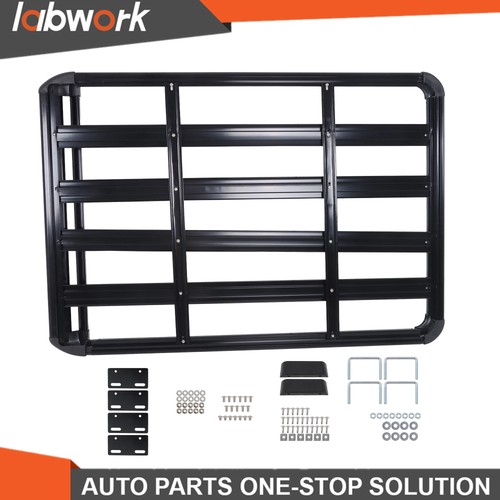 Large black roof rack basket - black,